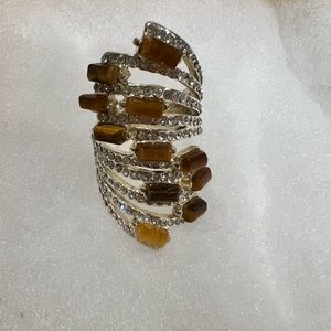New- COCKTAIL RING WITH TIGER EYE